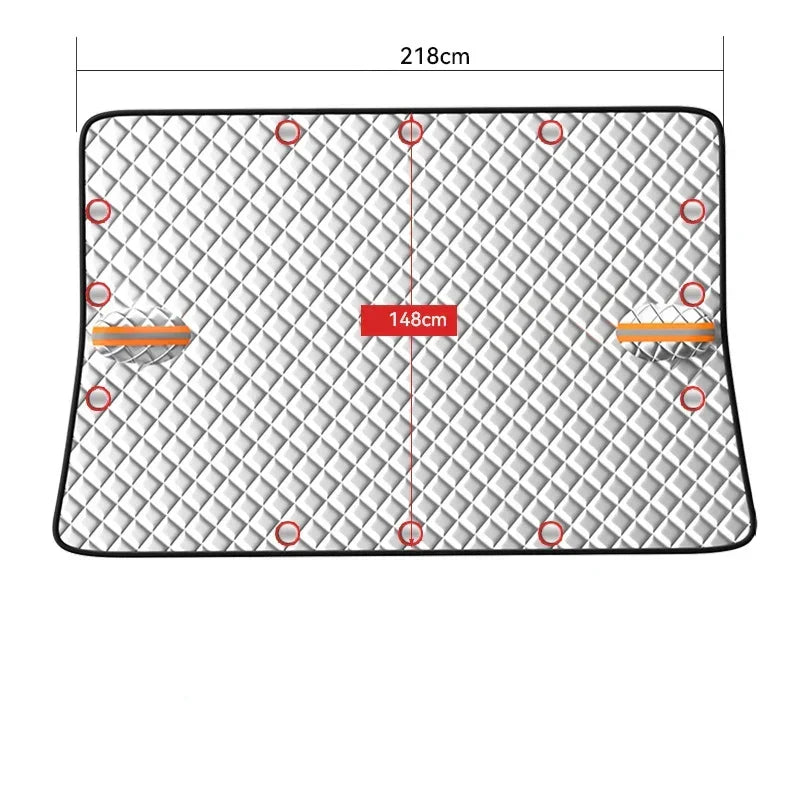 Magnetic Car Windshield Cover Winter Snow And Ice Guard Silver-2