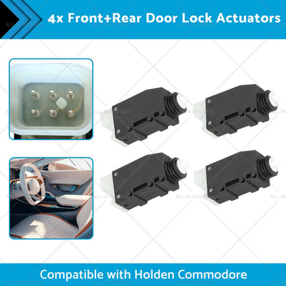 4x FrontRear Door Lock Actuators Suitable for 99-05 Holden Commodore VT VX VU VY-1