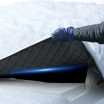 Magnetic Car Windshield Cover Winter Snow And Ice Guard Silver-3