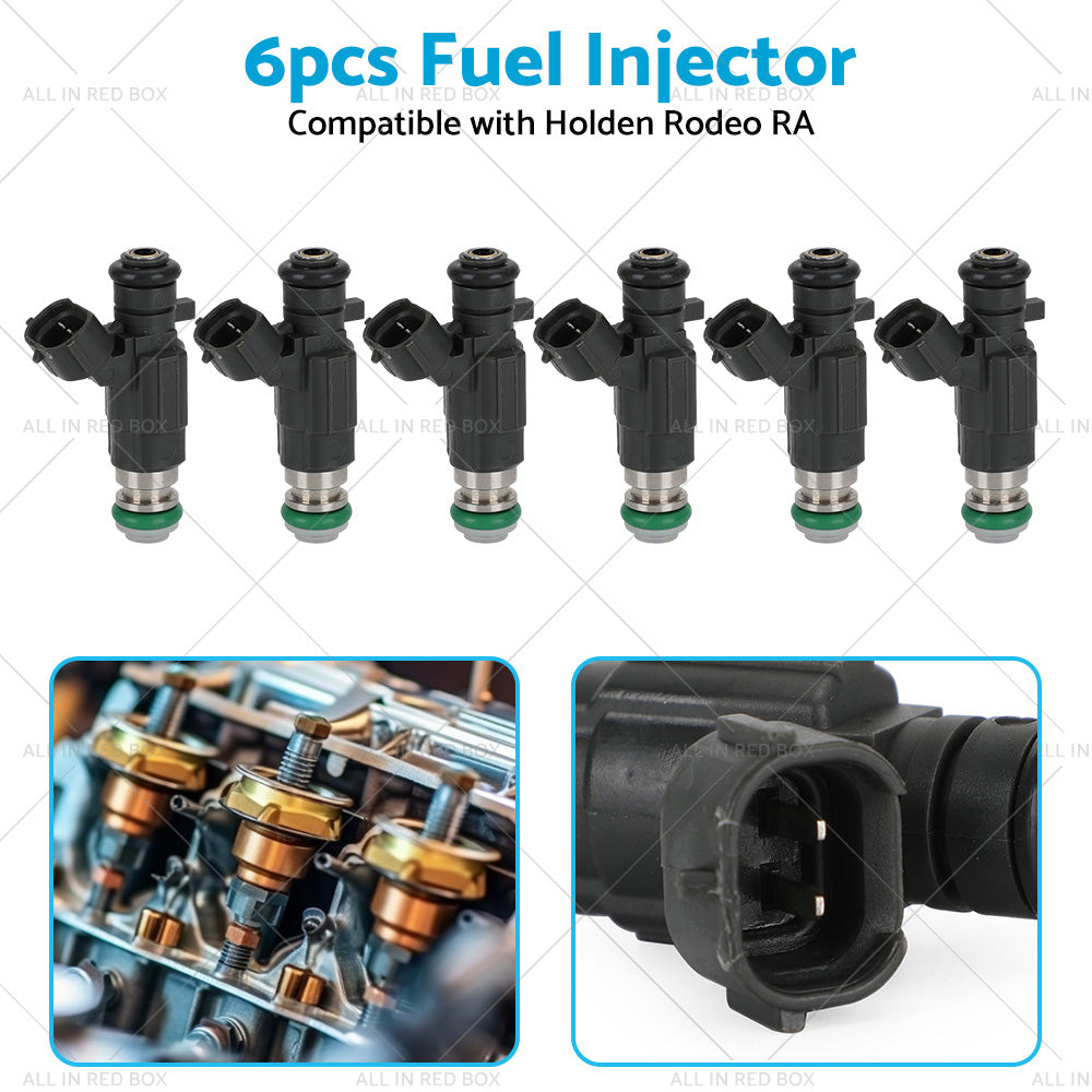 6PCS Fuel Injectors Suitable for Holden Rodeo RA JECS FBJC100 6VE1 3. 5L V6 03-06-4